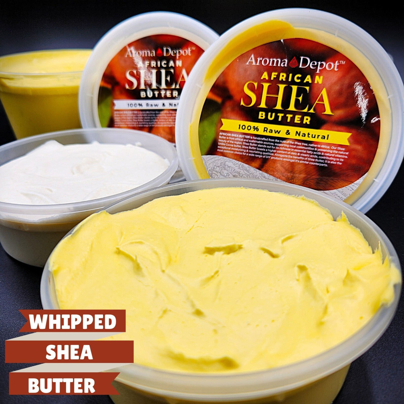 Whipped Shea Butter Unscented Shea Body Butter Moisturizer For Face Hair & Body