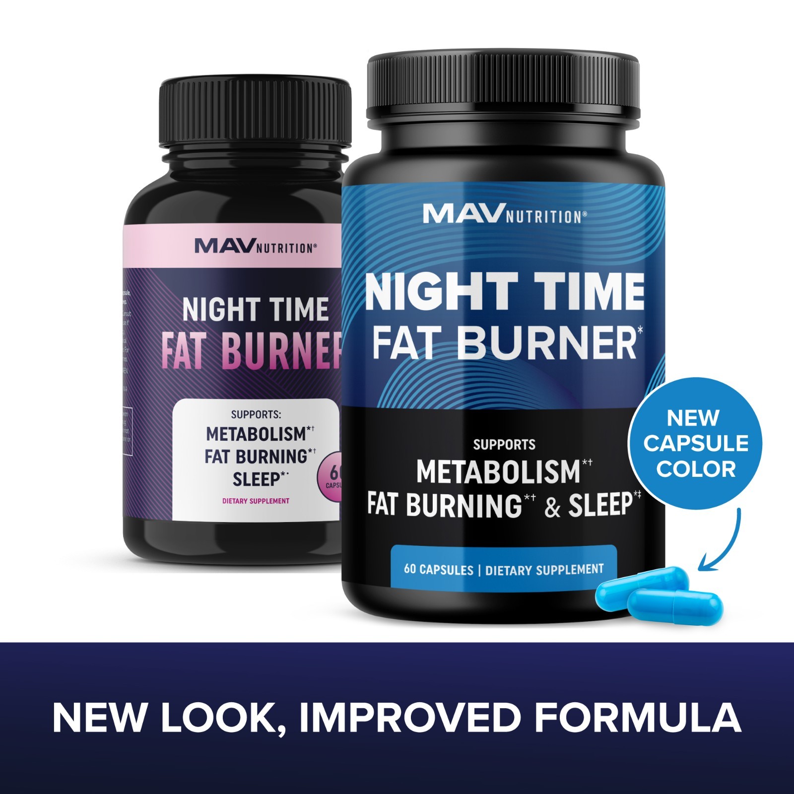 MAV Night Time Fat Burner for Weight Loss Support Sleep Aid Appetite Suppressant