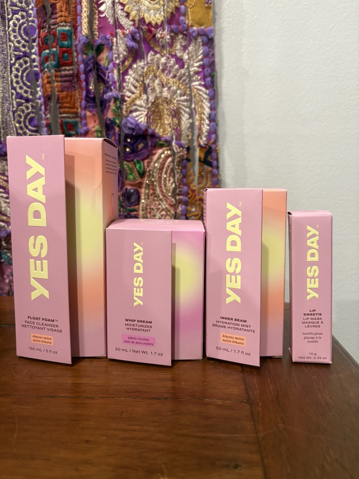 Authentic Yes Day Skincare Assorted Cleanser Cream Mist Full Size Set Of 4 New