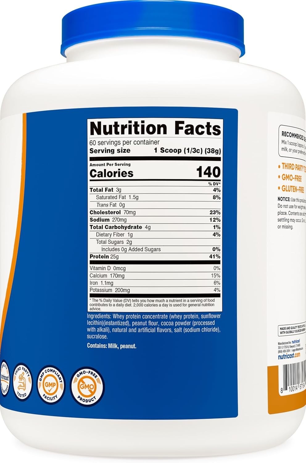 Whey Protein Concentrate Chocolate Peanut Butter 5LB Non-GMO