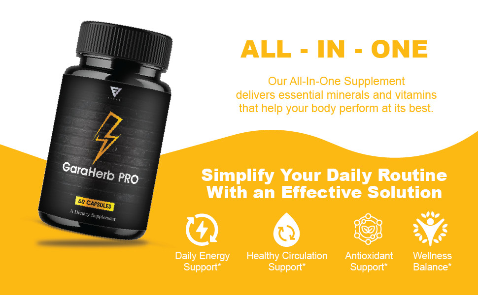 (5 Pack) Garaherb Pro Premium Performance Capsules, Garaherb Pill (300 Capsules)