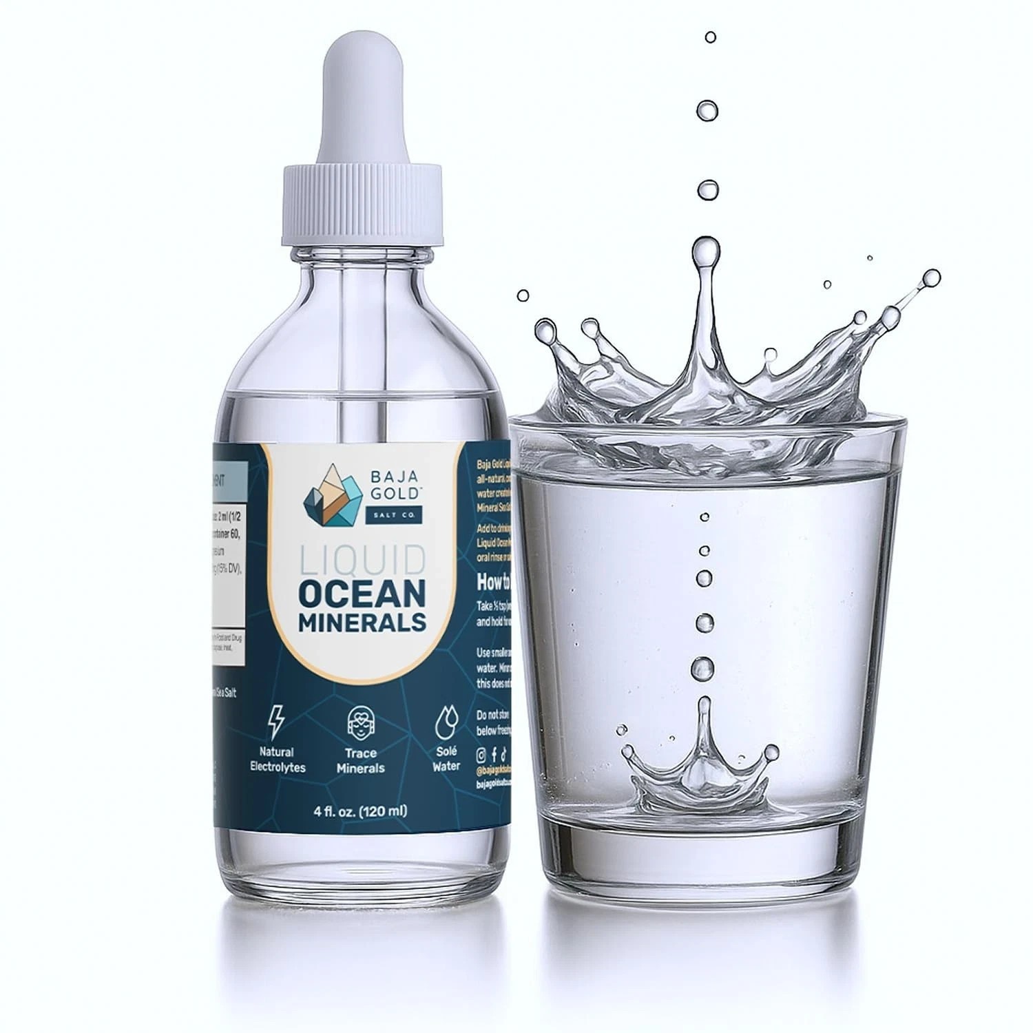 BAJA GOLD Liquid Ocean Trace Mineral Drops Ionic Electrolytes NEW Exp 6/2033