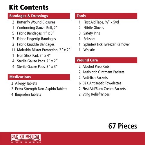 First Aid Only Pac-Kit Watertight Explorer 1 First Aid Kit for Hiking Camping