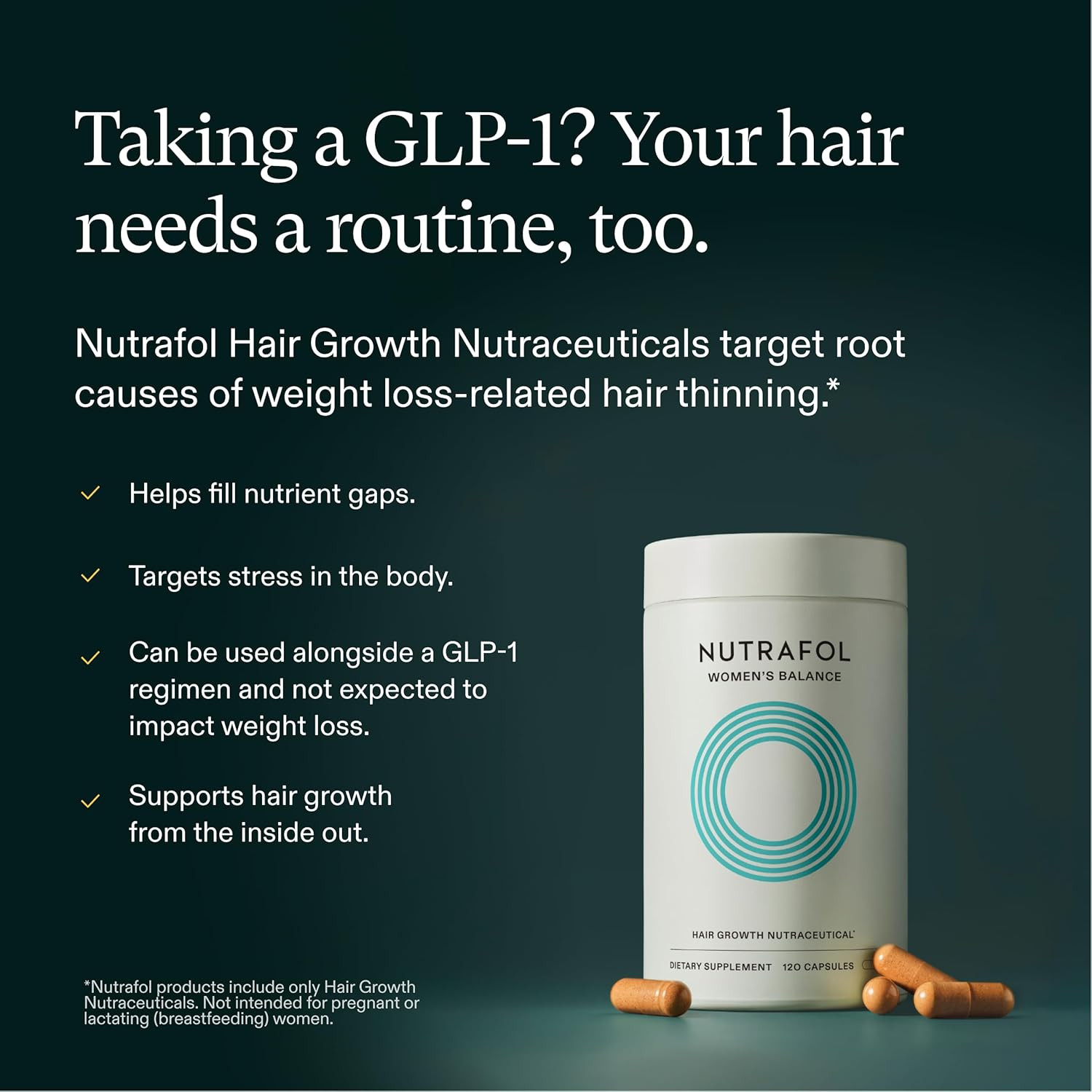 Nutrafol Women’S Balance Hair Growth Supplements, Ages 45 and Up, Clinically Pro
