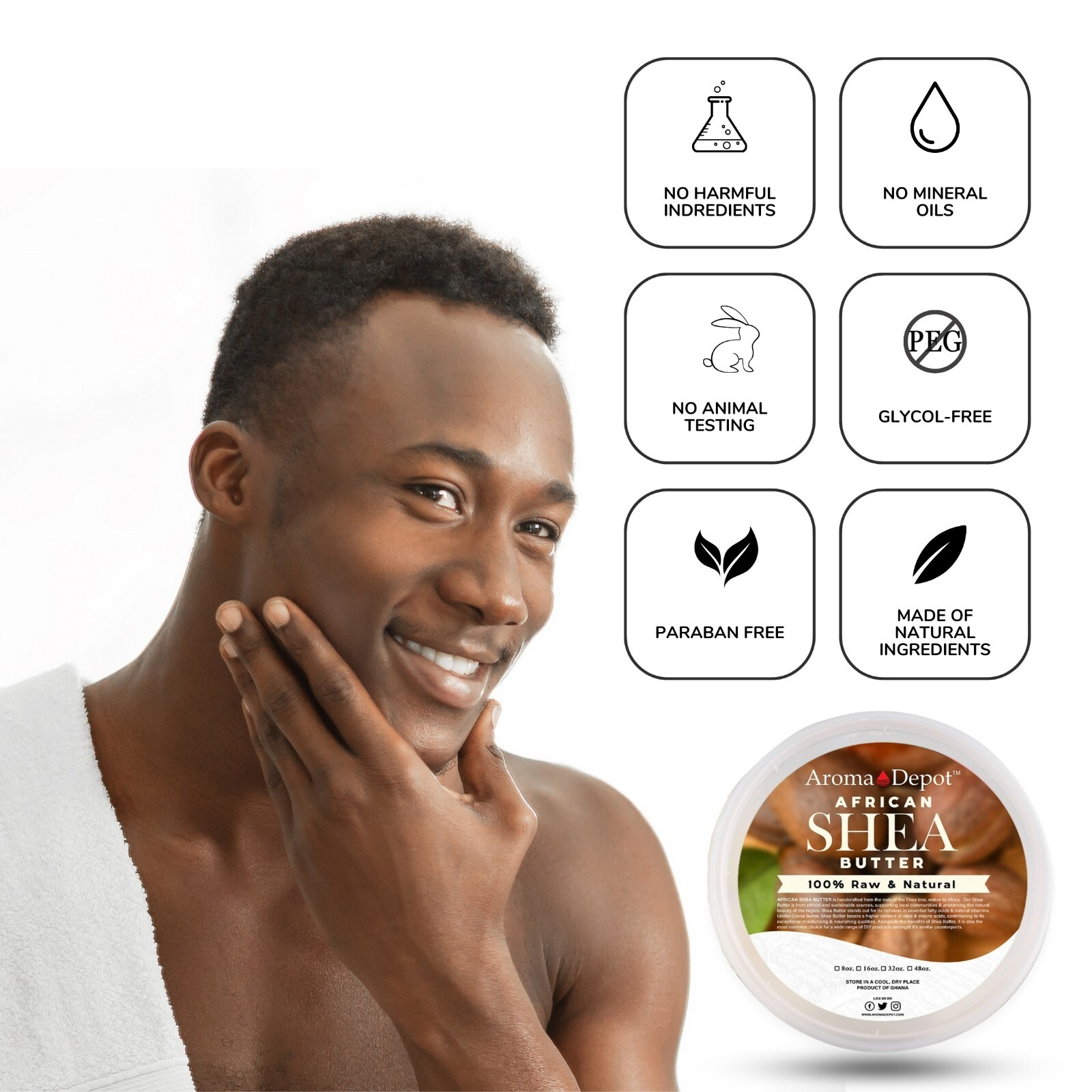 Whipped Shea Butter Unscented Shea Body Butter Moisturizer For Face Hair & Body