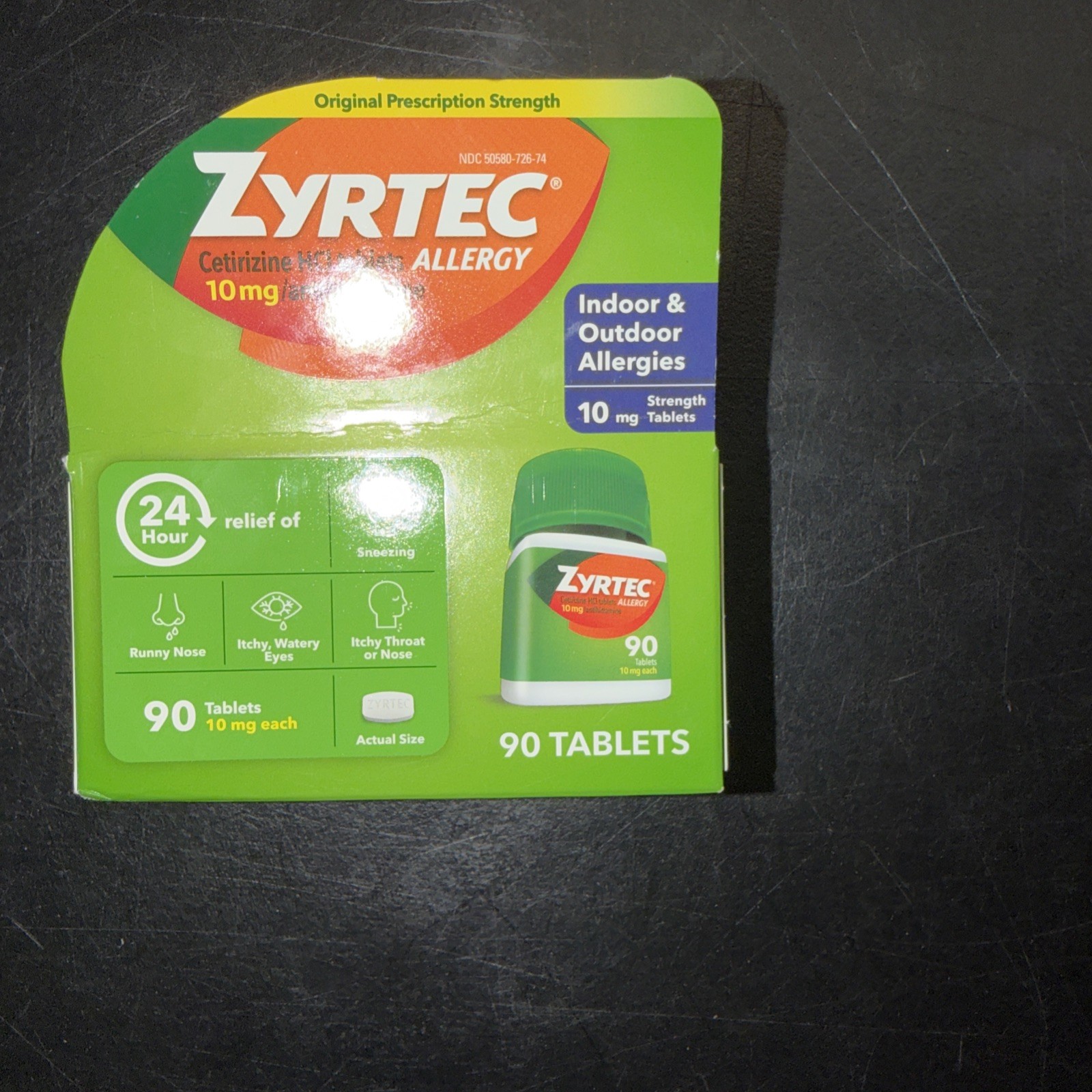 Zyrtec Allergy Treatment Tablets – 10mg 90 Ct Exp 2028