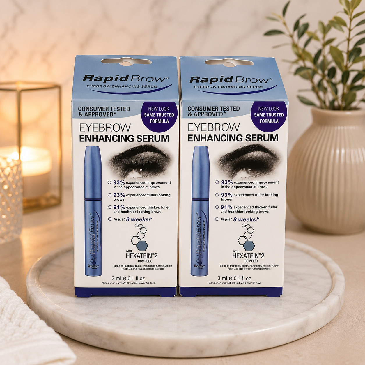 2x Rapid/Lash Eyelash & Eyebrow Enhancing Serum Enhancer Growth Conditioner 3ml!