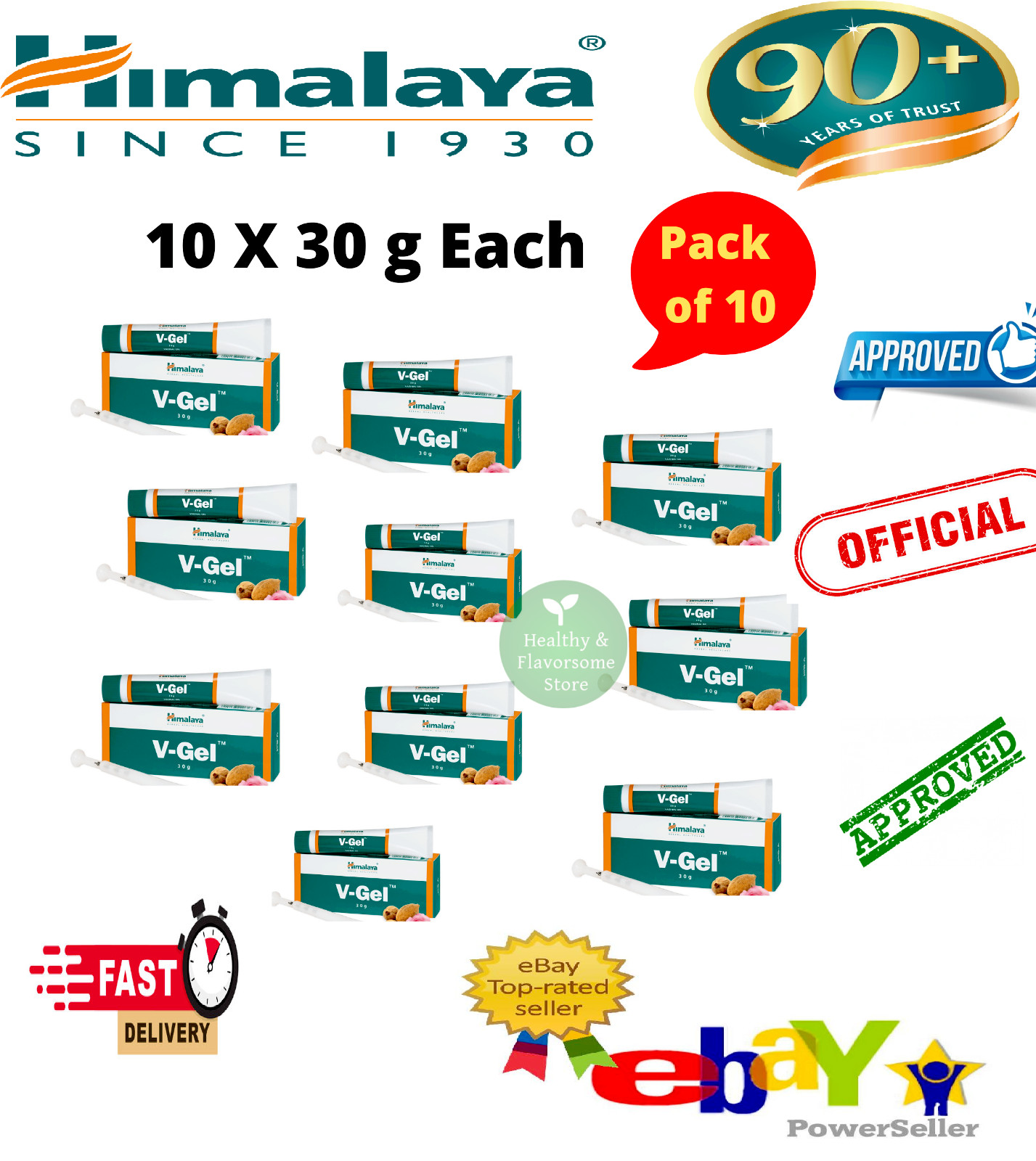 10 X 30g Himalaya V-gel For Women Intimate Health Prevent Infections 11/2028