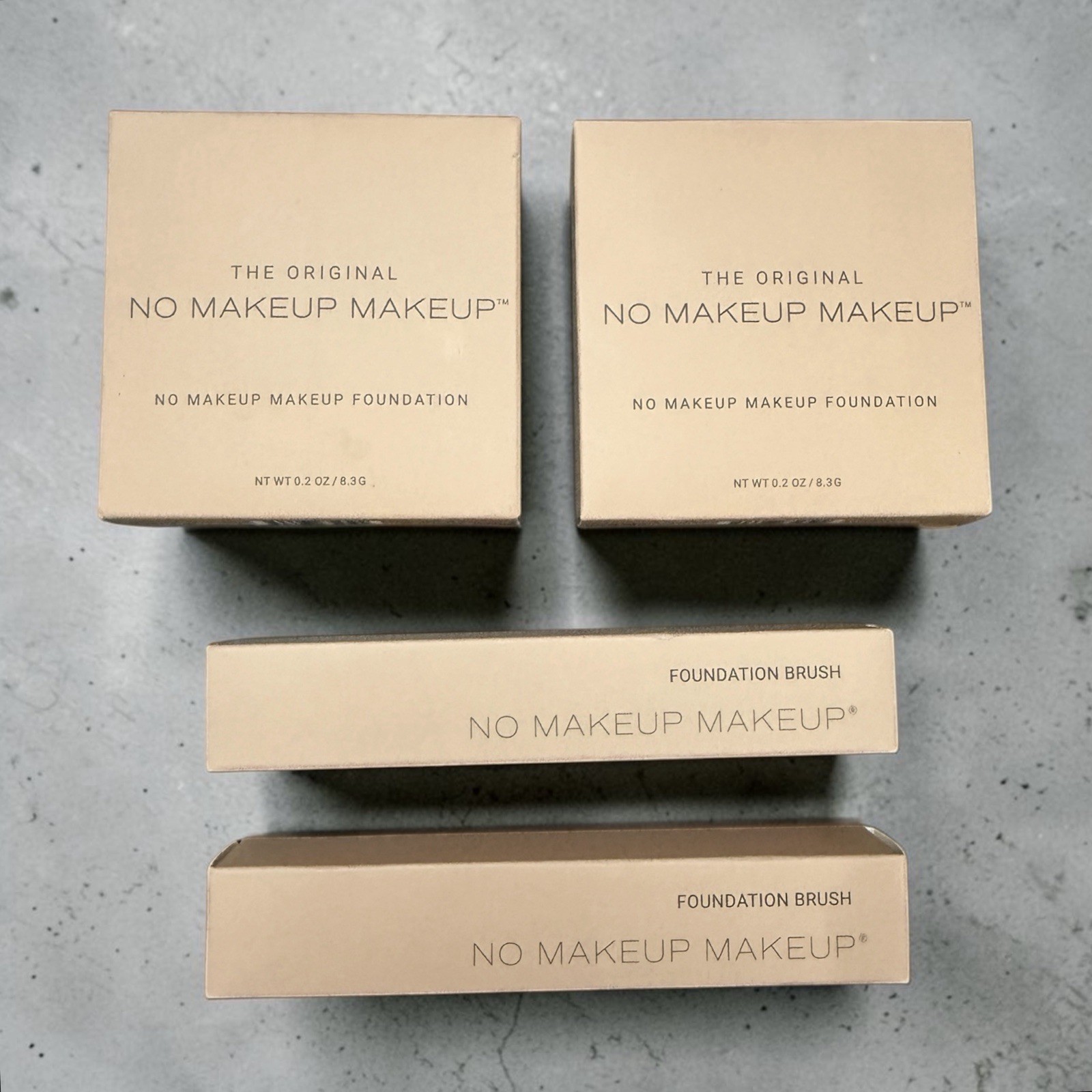 The Original No Makeup Makeup LIGHT MEDIUM LOT x2 Foundation & Brushes Damaged