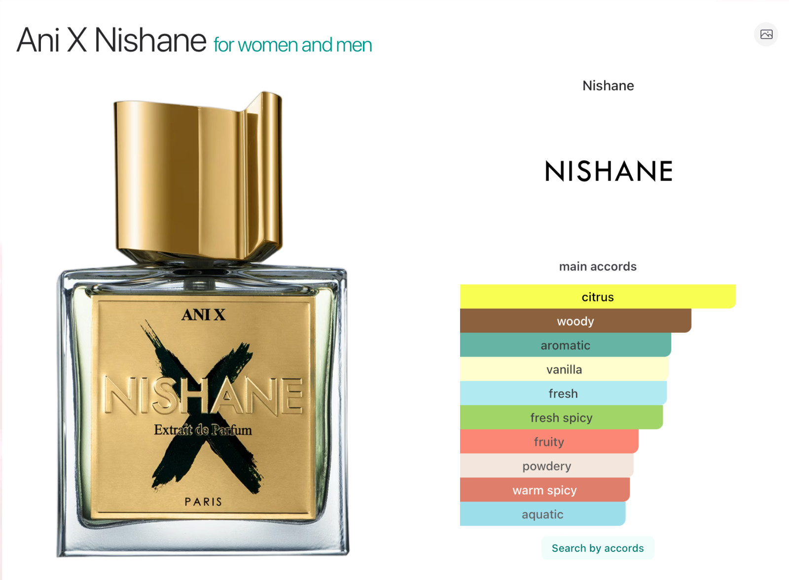 Nishane Ani X Extrait de Parfum Spray 1.7 oz Fragrance (Unused,new,Tester)
