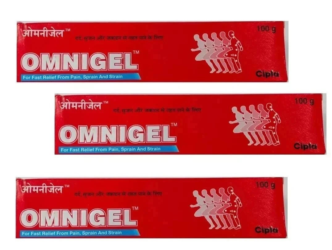 Omnigel Pain Relief Gel – Pack of 3 (100g Each) | Fast Relief | Long Expiry