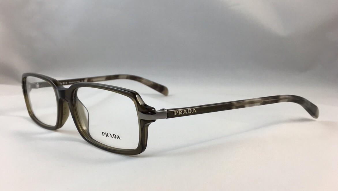 PRADA EYEGLASSES FRAME TORTOISE HAVANA VPR 04N-A OAQ-101 ~ 55-17-140…ITALY