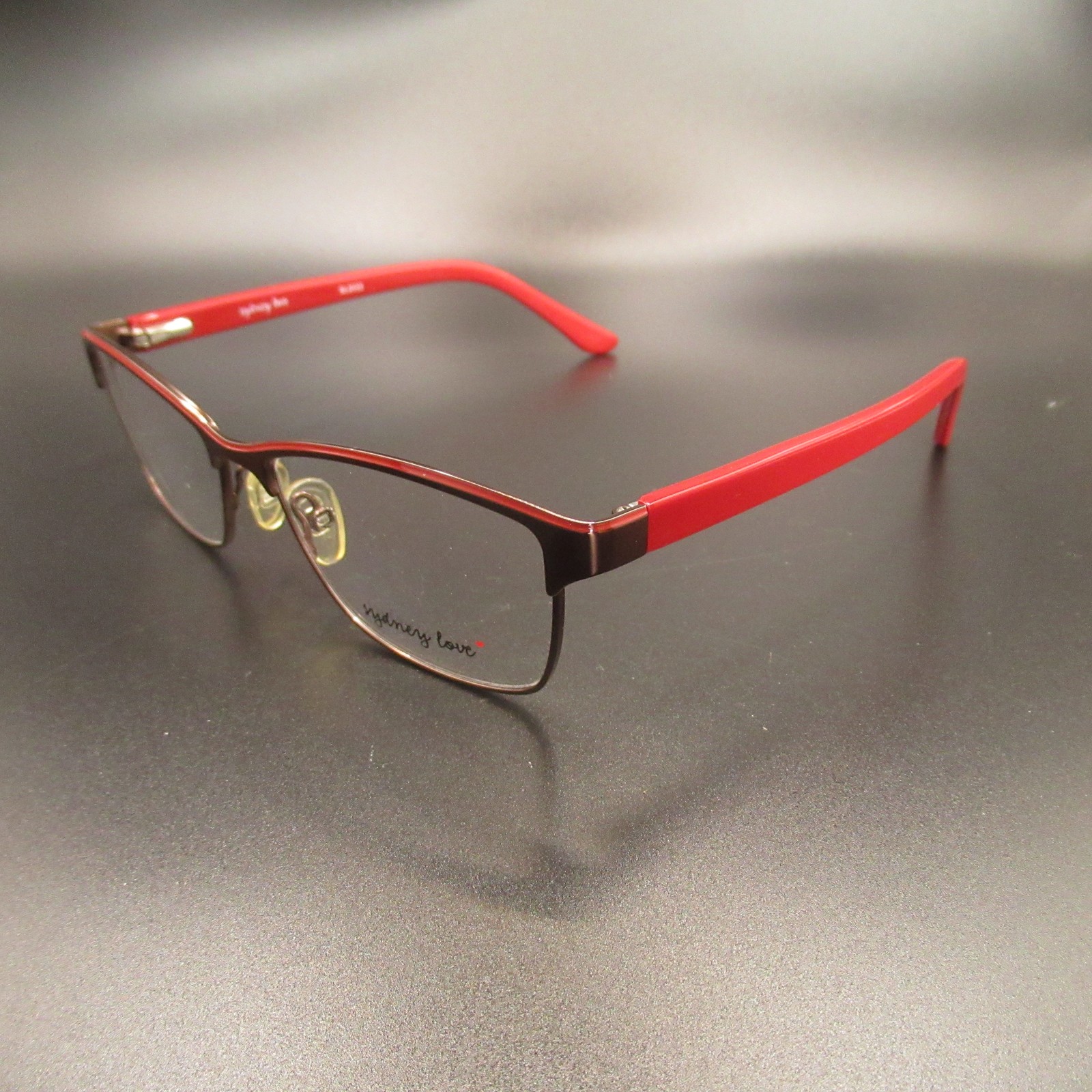 Sydney Love SL2033 Women’s Semi-Rimless Eyeglass Frames Brown Red 53-16-140