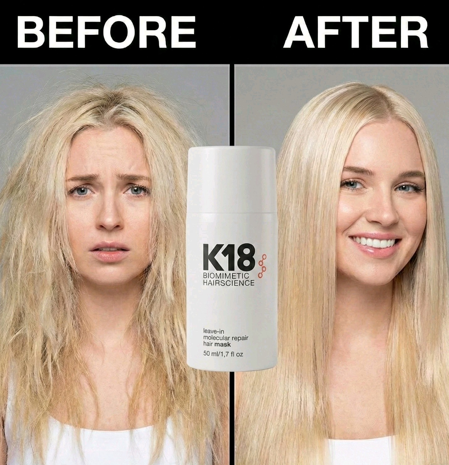 Lot of 3 NEW K18 Leave-In Molecular Repair Hair Mask 50ml 1.7oz Unboxed Salon