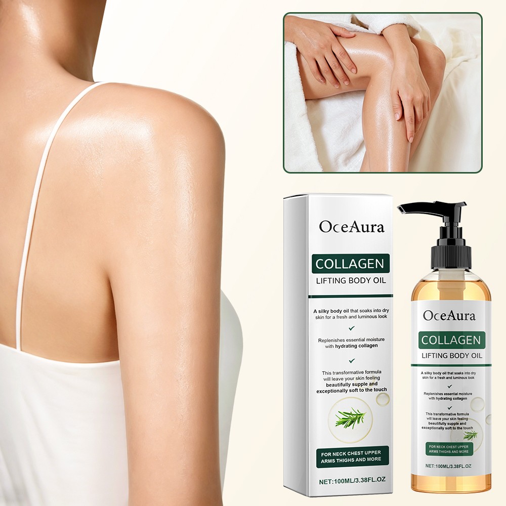 2Pack 100ml Collagen Lifting Body Oil Hydrating & Firming Anti Aging Massage Oil